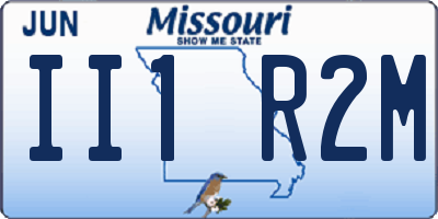 MO license plate II1R2M