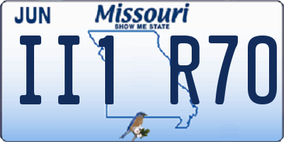 MO license plate II1R7O