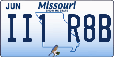 MO license plate II1R8B