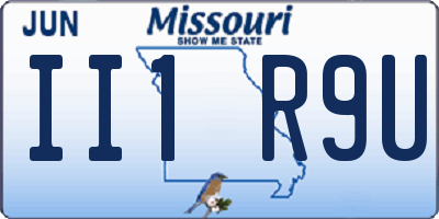 MO license plate II1R9U