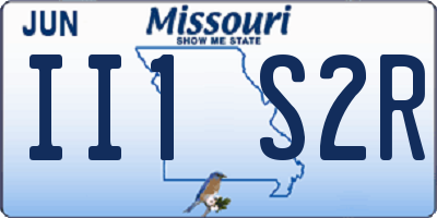 MO license plate II1S2R