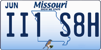 MO license plate II1S8H