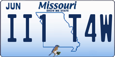 MO license plate II1T4W