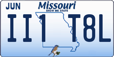 MO license plate II1T8L