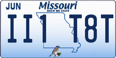 MO license plate II1T8T
