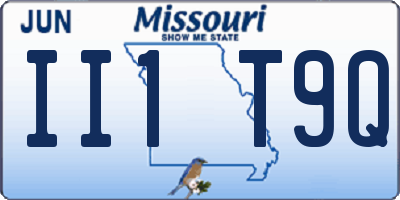 MO license plate II1T9Q