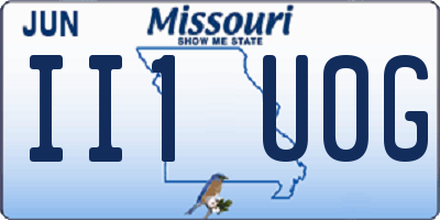 MO license plate II1U0G