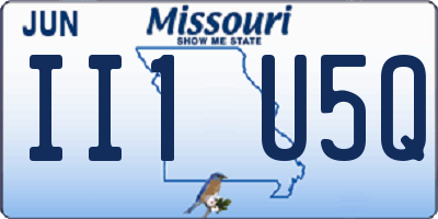 MO license plate II1U5Q