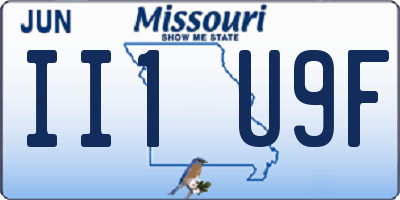 MO license plate II1U9F