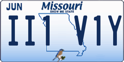 MO license plate II1V1Y