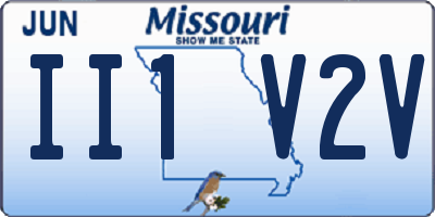 MO license plate II1V2V