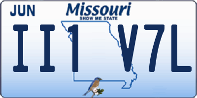 MO license plate II1V7L