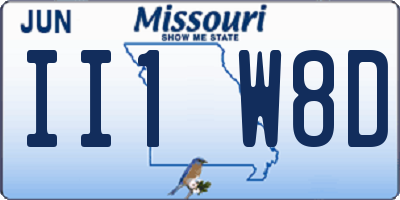 MO license plate II1W8D