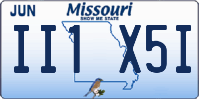 MO license plate II1X5I