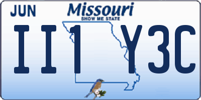 MO license plate II1Y3C