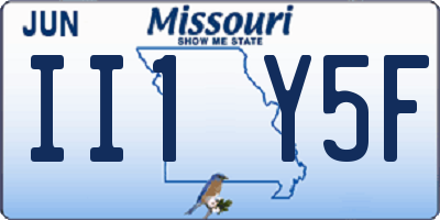 MO license plate II1Y5F