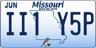 MO license plate II1Y5P