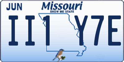 MO license plate II1Y7E