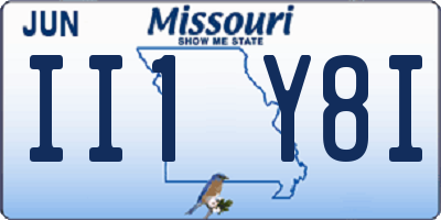 MO license plate II1Y8I
