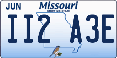 MO license plate II2A3E