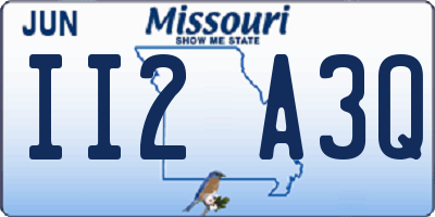 MO license plate II2A3Q