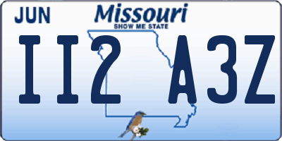 MO license plate II2A3Z