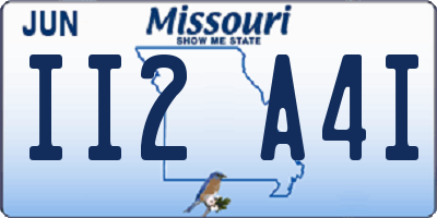 MO license plate II2A4I