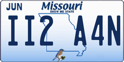 MO license plate II2A4N