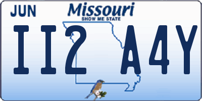 MO license plate II2A4Y