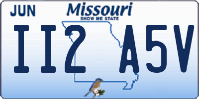 MO license plate II2A5V