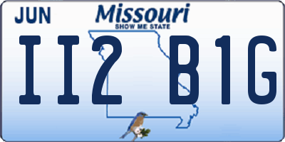 MO license plate II2B1G