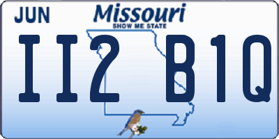 MO license plate II2B1Q