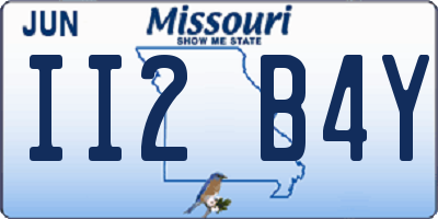 MO license plate II2B4Y