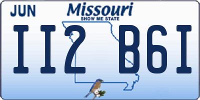 MO license plate II2B6I