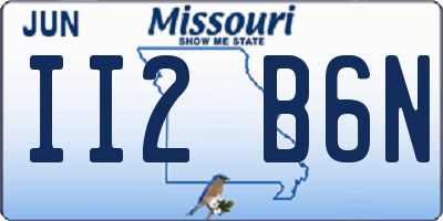 MO license plate II2B6N