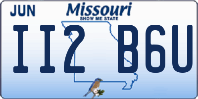 MO license plate II2B6U