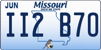 MO license plate II2B7O