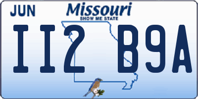 MO license plate II2B9A