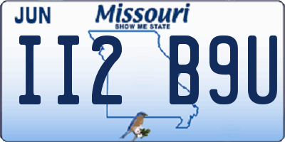 MO license plate II2B9U