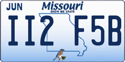 MO license plate II2F5B
