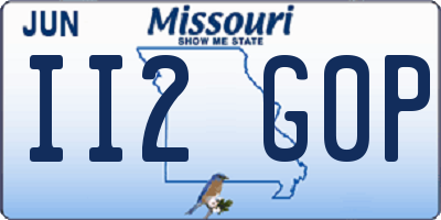 MO license plate II2G0P