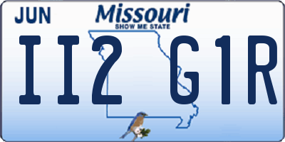 MO license plate II2G1R