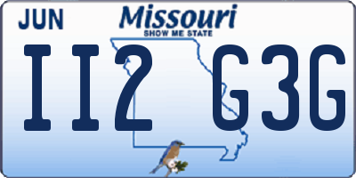 MO license plate II2G3G