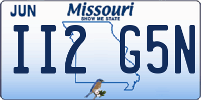 MO license plate II2G5N