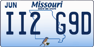 MO license plate II2G9D