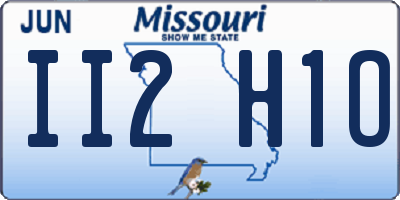 MO license plate II2H1O