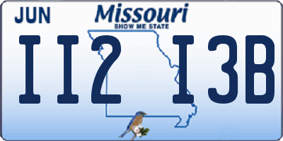 MO license plate II2I3B