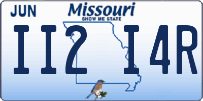 MO license plate II2I4R