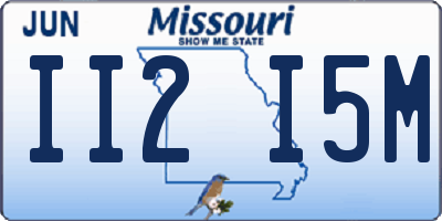 MO license plate II2I5M