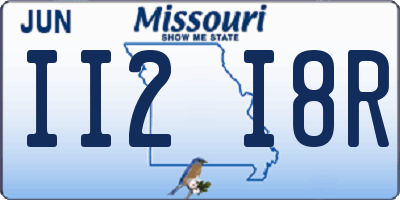 MO license plate II2I8R